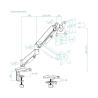 Tooq Soporte mesa DB1733TNR-B 1 brazo 17-32 Negro