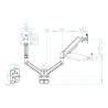 Tooq Soporte Pared LP1434TNR-B 2 brazo 13-34 Negro