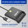 iggual Lector DNI SIP tarjetas ID USB 2.0 negro