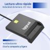 iggual Lector DNI SIP tarjetas ID USB 2.0 negro