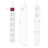 Nanocable Regleta 6 tomas con interruptor Blanca