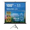 iggual Pantalla 100" 180x180 cm 1:1 trípode+bolsa