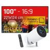 iggual Pack mini proyector + pantalla 100" plegabl