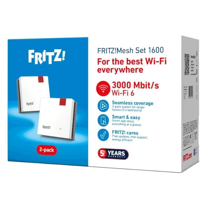 Fritz! Mesh WiFi Set 1600 3-pk Repeater WiFi6