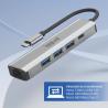iggual Hub tipo C 5 puertos 3xUSB + RJ45 + tipo C