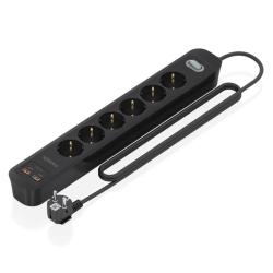 Aisens Regleta 6 tomas interruptor PD 2xUSBC 2xUSB