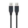 Nanocable Cable USB 3.0, tipo A/M-A/M, Negro, 1m