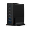 Gembird Cargador rápido USB GaN  6 puertos y 75 W