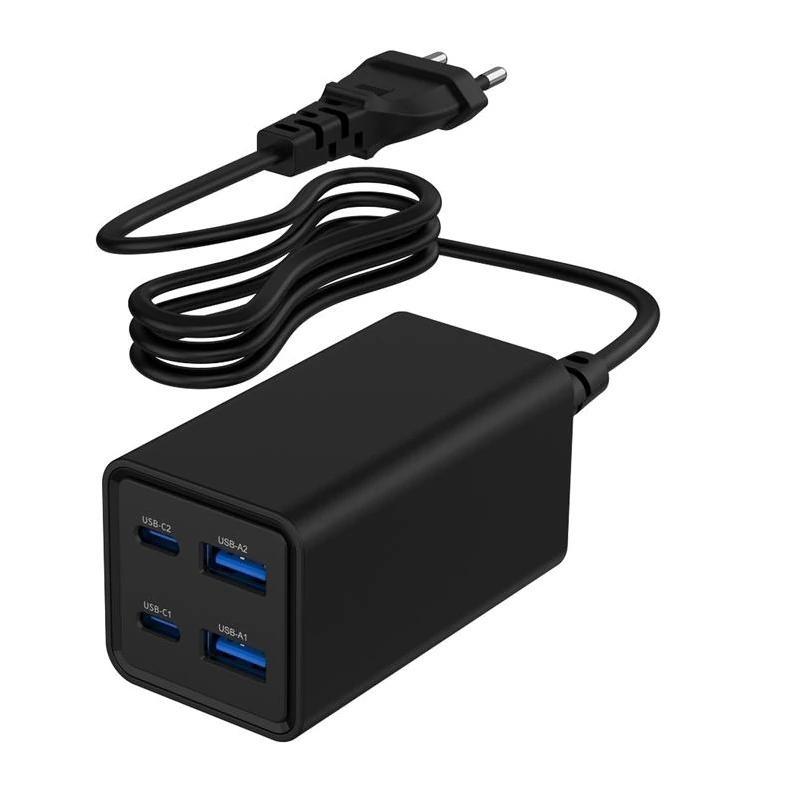 Gembird Cargador rápido USB GaN PD 4 puertos  65 W
