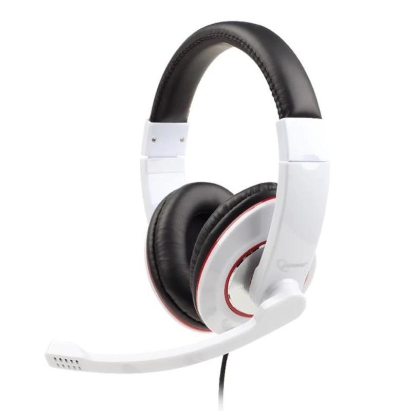 Gembird Auriculares control de volumen blanco