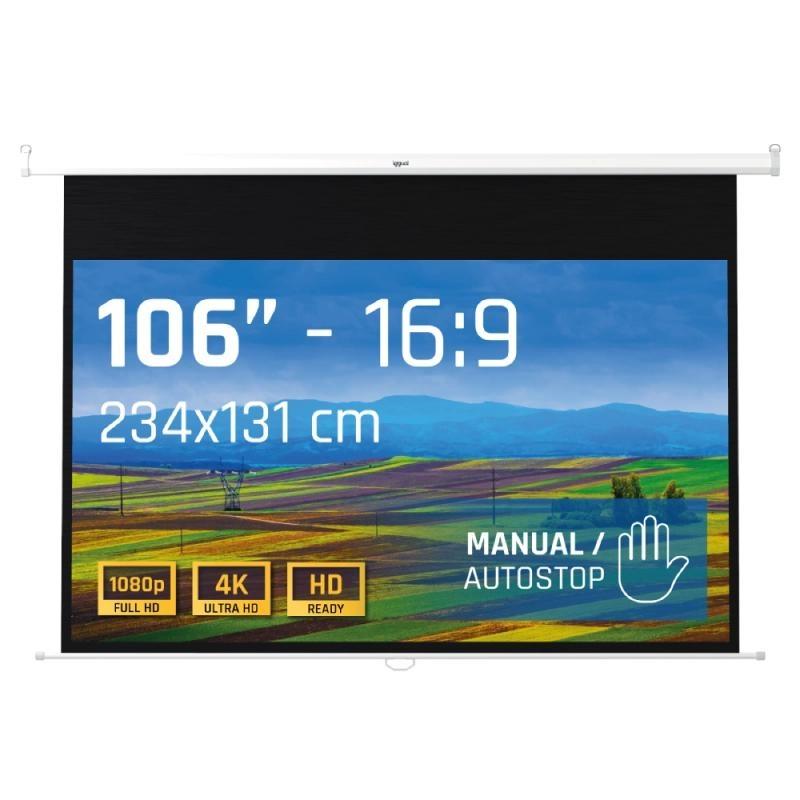 iggual Pantalla manual 16:9 106" 234x131 cm