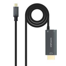 Nanocable Cable USB-C/M-DP/M Bidireccional 2 M