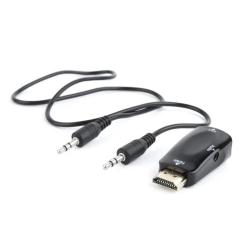 Gembird Adaptador HDMI a VGA y audio, negro