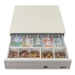 iggual Cajón portamonedas IRON-30W 42cm 5+5 blanco