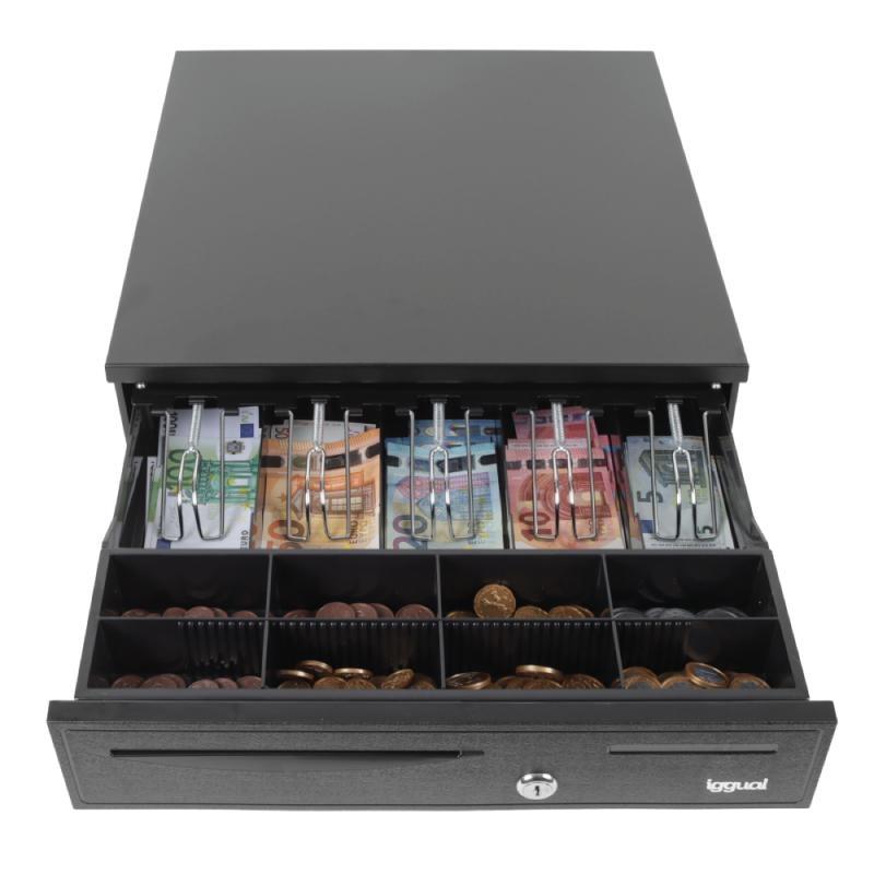 iggual Cajón Portamonedas IRON-50 42cm 5+8 negro