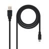 Nanocable Cable USB 3.0, A/M-A/H, Azul, 1 m