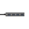 Aisens Hub USB 3.1 USB-C/M-4xTipo A/H gris, 15cm