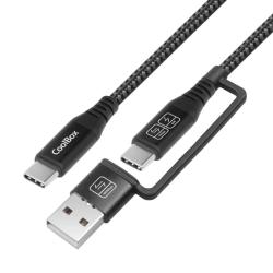 COOLBOX CABLE TRENZ USB-C+A/USB-C 3.2 GEN2 1.8