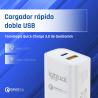iggual Cargador doble USB QC3.0 + tipo C PD 20W