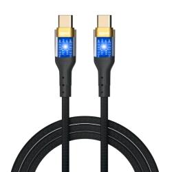 iggual Cable USB-C a tipo C 3A 100 cm trenzado LED
