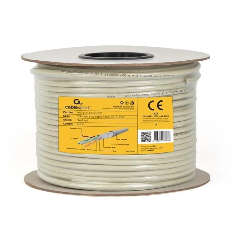 Gembird Cable LAN CAT6 FTP (CCA), sólido 100 m