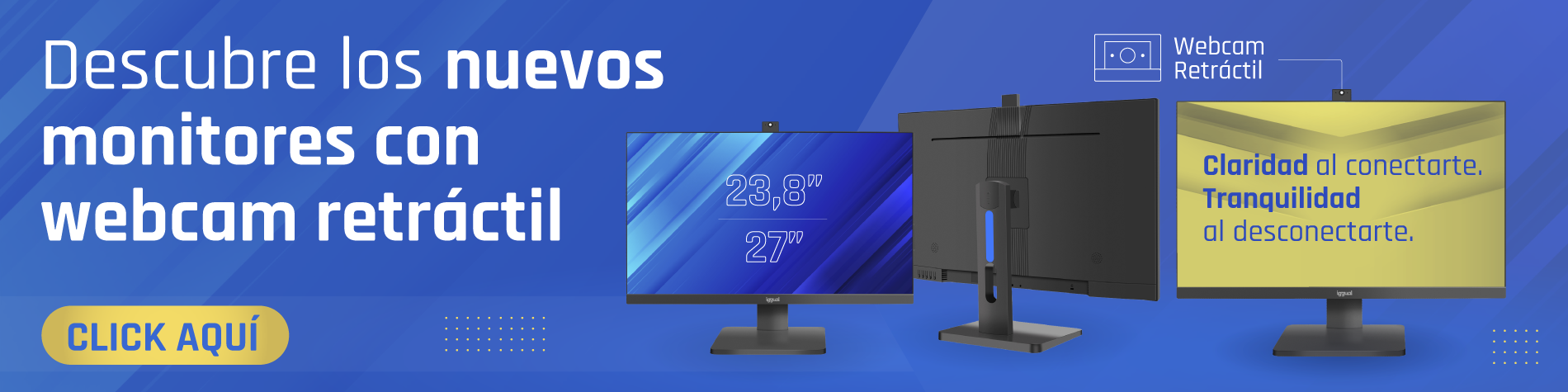 Nuevos monitores con webcam retráctil